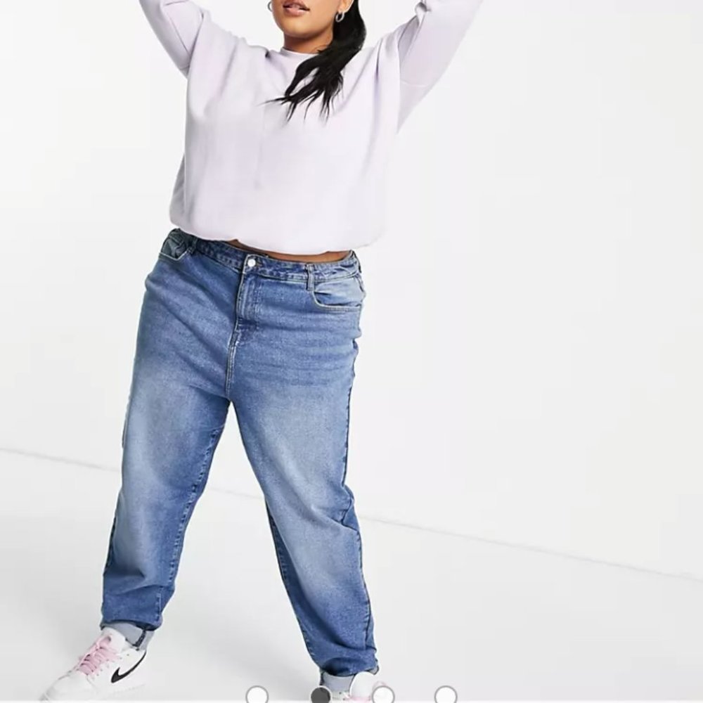 ASOS Curve Urban Bliss High Rise Mom Jeans Plus 20